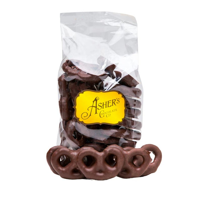 Special Order 1 week Asher Dark Pretzels 4oz Cello Bags 12ct