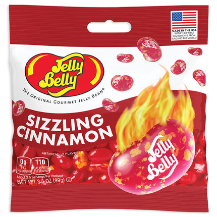 JELLY BELLY PEG BAG - SIZZLING CINNAMON 3.5 oz 12ct