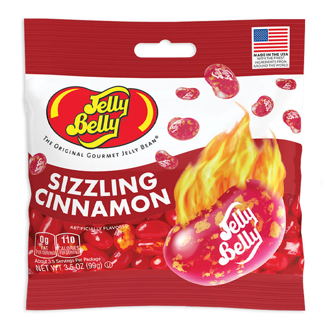 JELLY BELLY PEG BAG - SIZZLING CINNAMON 3.5 oz 12ct