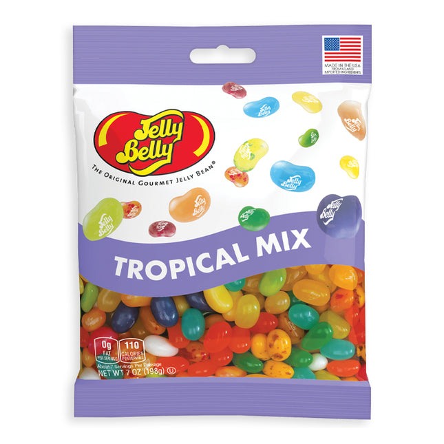 Jelly Belly Tropical Mix Large peg bag 7oz 12ct