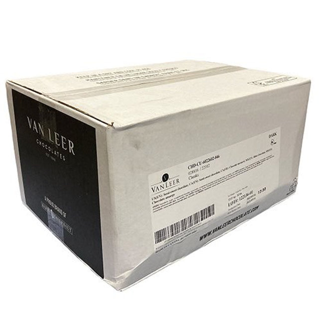 Van Leer Semi-Sweet Chocolate Flakes 45lb Case