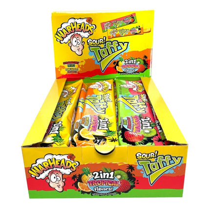 Warheads Taffy Bar 2 in 1 Tropical 1.49oz 24ct