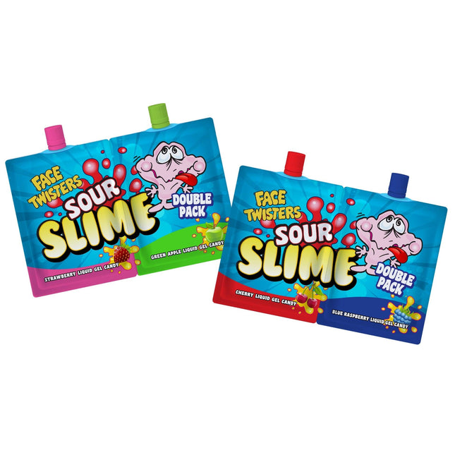 Face Twisters Sour Slime Candy 18ct