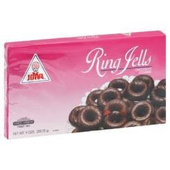 Joyva Dark Chocolate Covered Raspberry Rings 9oz Box 24ct - Royal Wholesale