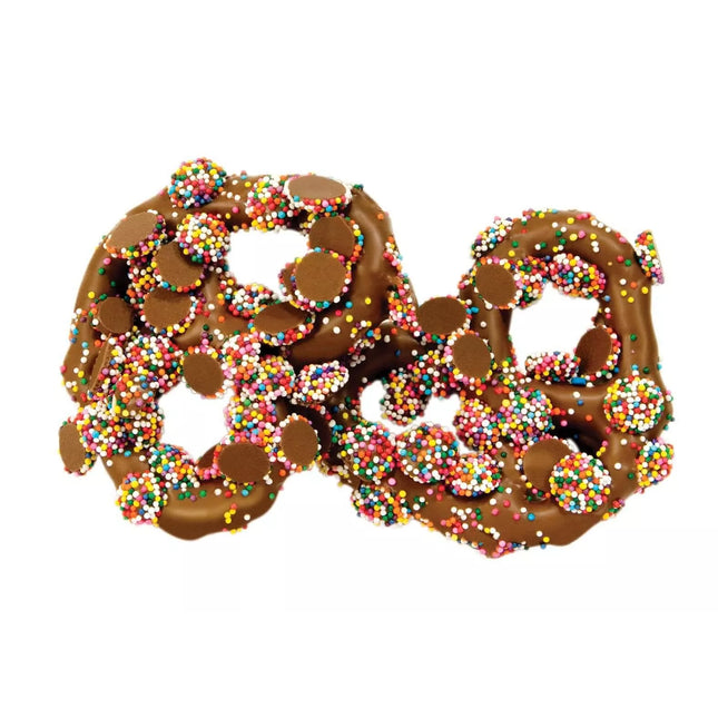 Asher Milk Gourmet Pretzel with Mini Choc Nonpareils 6lb - Royal Wholesale