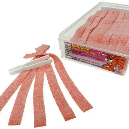 Strawberry Sour Belts 150ct Tub - Royal Wholesale