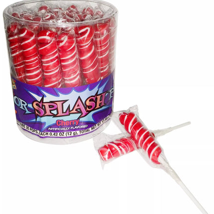 Alberts Color Splash Lollipops Red 30ct - Royal Wholesale