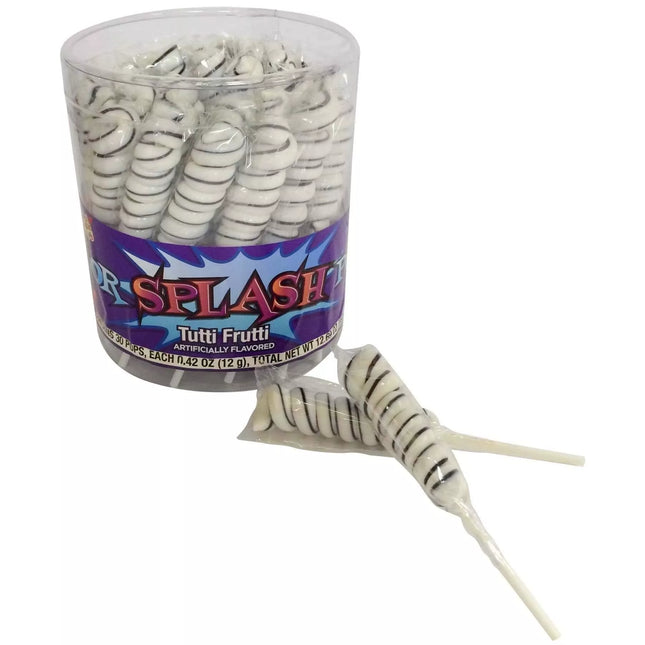 Alberts Color Splash Lollipops White 30ct - Royal Wholesale