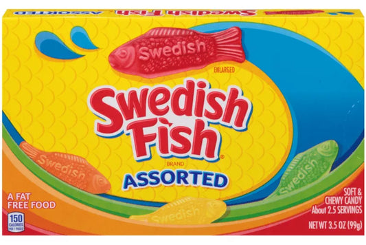 Assorted Swedish Fish 3.5oz Theater Box 12ct - Royal Wholesale