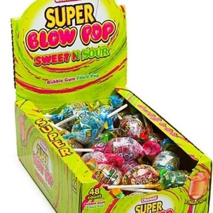 Charms Super Blow Pop Sweet & Sour 48ct - Royal Wholesale