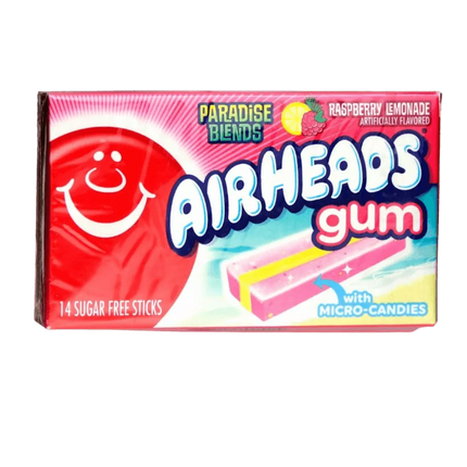 Airheads Raspberry Lemonade Bubble Gum 12ct - Royal Wholesale