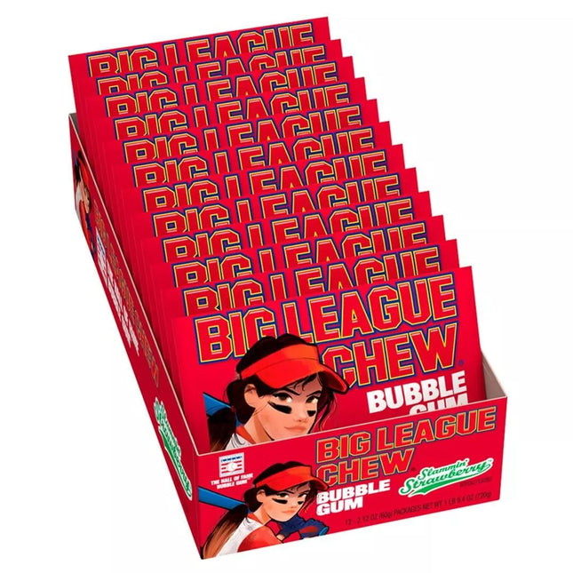 Big League Chew Girl Strawberry 12ct - Royal Wholesale