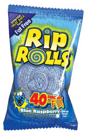 Foreign Candy Company Rip Rolls Blue Raspberry 24ct - Royal Wholesale