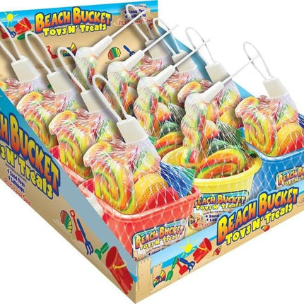Foreign Beach Bucket Toys N Treats 12ct - Royal Wholesale