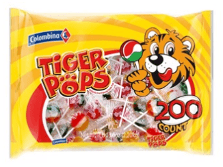 Colombina Bulk Tiger Pops 200 ct per bag - Royal Wholesale