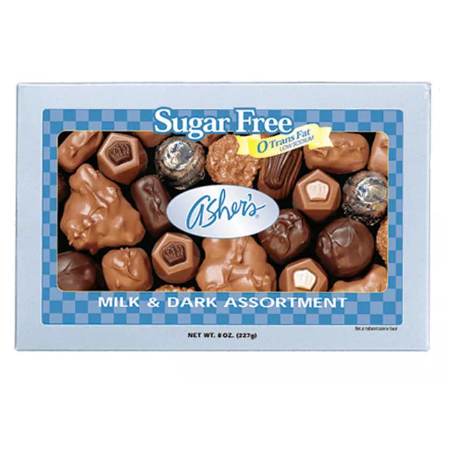 Asher Sugar Free 8oz  Assorted Chocolate Box 12ct - Royal Wholesale