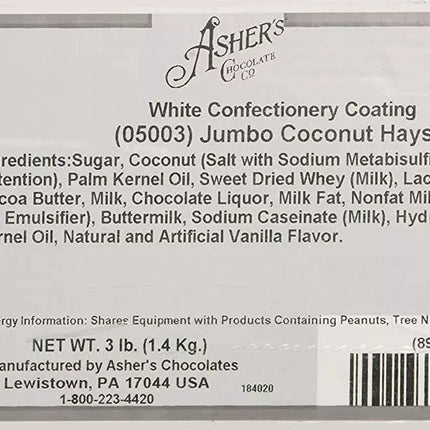Asher Coconut Haystack White with Milk Bottom 3lb - Royal Wholesale