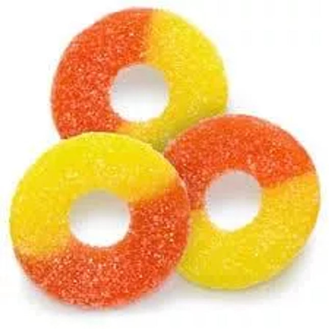 Albanese Gummi Peach Rings 4.5lb - Royal Wholesale