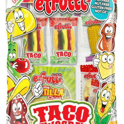 Efrutti Gummi Taco Twosday Bag 12ct case - Royal Wholesale