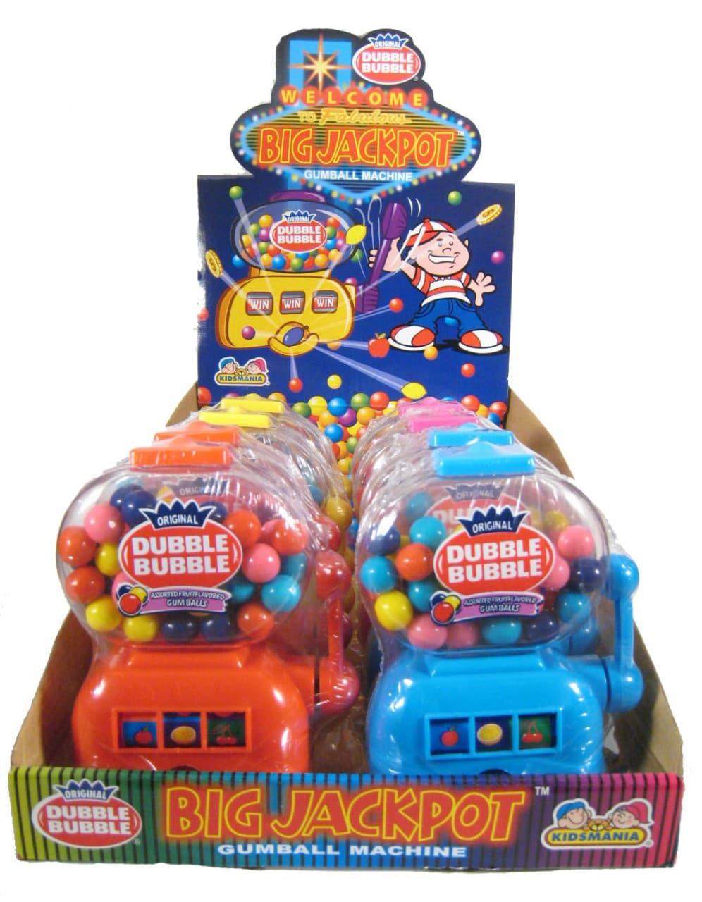 Kidsmania Dubble Bubble Big Jackpot Gumball Slot Machines 12ct - Royal Wholesale