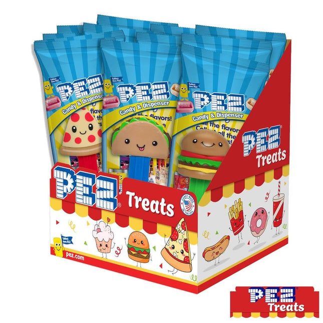 Pez Treats Assortment Pizza, Taco, Cheeseburger 12ct - Royal Wholesale