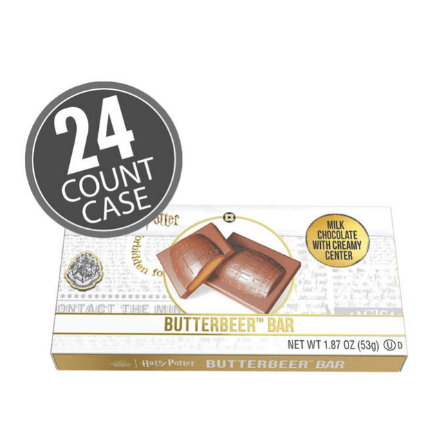 Jelly Belly Harry Potter Butterbeer Milk Chocolate Bar 1.87oz 24ct - Royal Wholesale