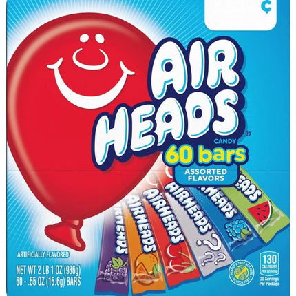 Airheads Singles Assorted Gravity Feed Display Box 60ct - Royal Wholesale