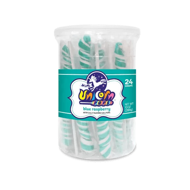 Adams & Brooks Turquoise Mini Unicorn Pop jar 24ct - Royal Wholesale