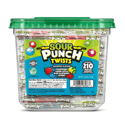 Sour Punch Jars Twist 4 Flavor 210ct - Royal Wholesale