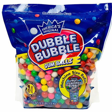 Concord Dubble Bubble Gumball Refills Assorted Pouch 53oz - Royal Wholesale