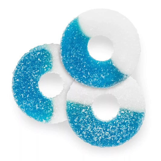 Albanese Gummi Blue Raspberry Rings 4.5lb - Royal Wholesale