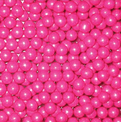 Sweetworks Bright Pink Shimmer Sixlets 2lb - Royal Wholesale