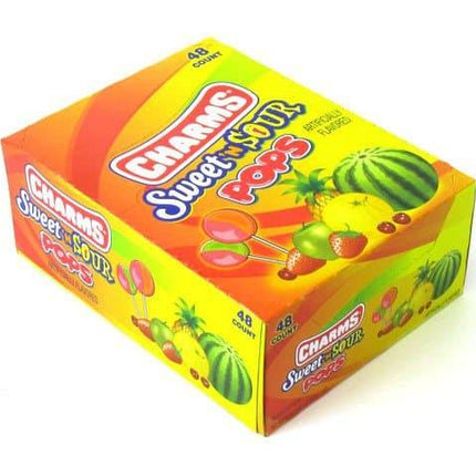 Charms Sweet And Sour Flat Pops 48ct