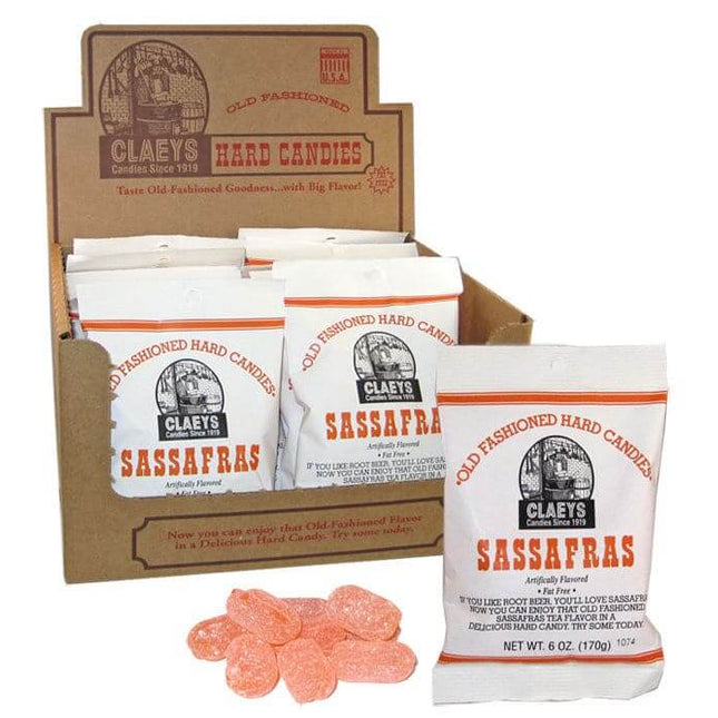 Claey's Old Fashioned Hard Candy Drops Sassafras 6oz Bag 24ct