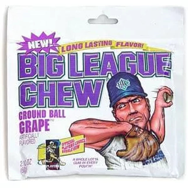 Big League Chew Gum Strawberry 2.12oz pack or 12ct box — Sweeties Candy of  Arizona