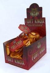 Fort Knox Chocolate U.S. Gold Coins 1.5oz Mesh Bag 18ct - Royal Wholesale