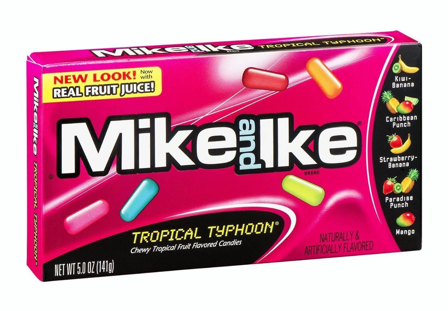 Mike & Ike Tropical Typhoon 5oz Theater Box 12ct - Royal Wholesale