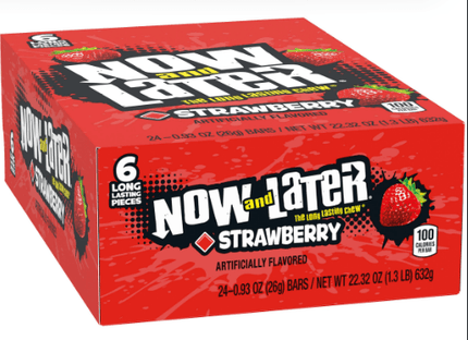 Now and Later Strawberry 24 Ct - Royal Wholesale