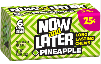 Now and Later Pineapple 24 Ct - Royal Wholesale