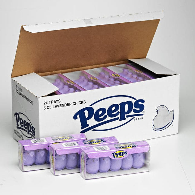 Peeps Marshmallow Lavender Chicks 5ct 24ct