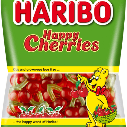 Haribo Happy Cherries Peg Bag 5oz 12ct - Royal Wholesale