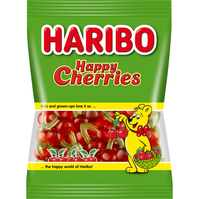 Haribo Happy Cherries Peg Bag 5oz 12ct - Royal Wholesale