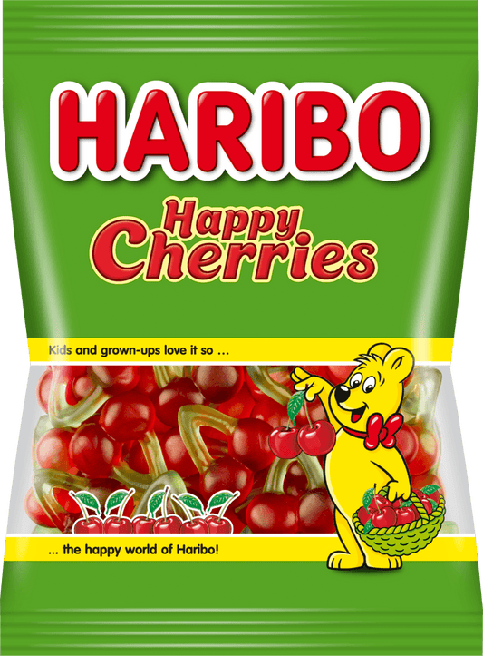 Haribo Happy Cherries Peg Bag 5oz 12ct - Royal Wholesale