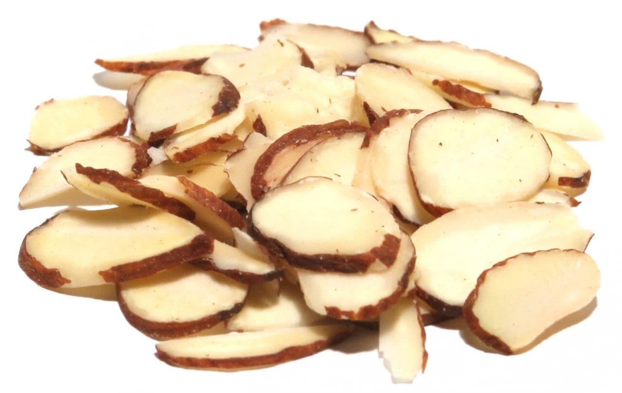 Sliced Natural Almonds 25lb (skin on) - Royal Wholesale