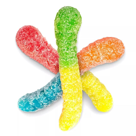 Albanese Mini Sour Neon Gummi Worms 4.5lb - Royal Wholesale
