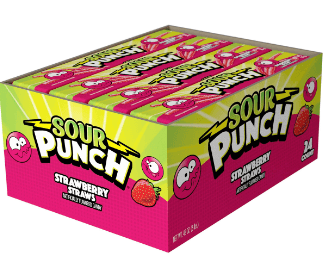 Sour Punch Straws Strawberry - Royal Wholesale