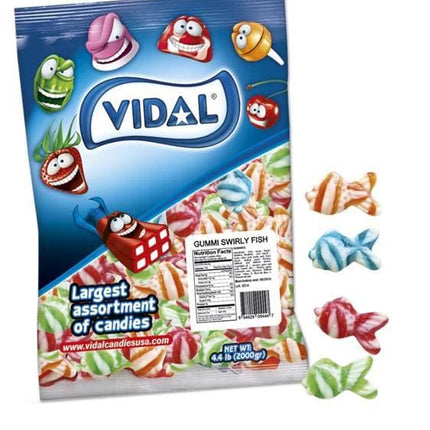 Vidal Gummy Swirly Asst Fish 4.4lb - Royal Wholesale
