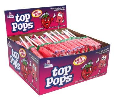 Dorval Strawberry Top Pops 48ct - Royal Wholesale