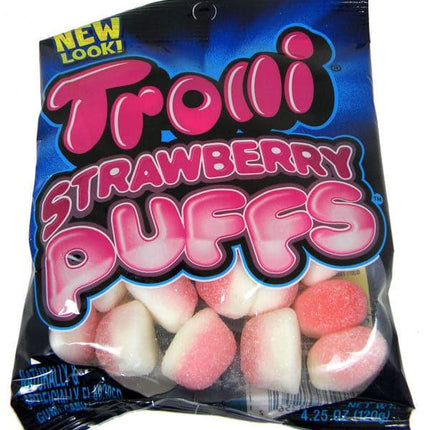 Trolli Strawberry Puffs 4.25oz Bag 12ct - Royal Wholesale