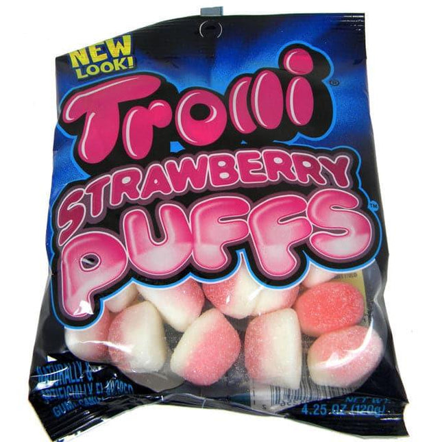 Trolli Strawberry Puffs 4.25oz Bag 12ct - Royal Wholesale